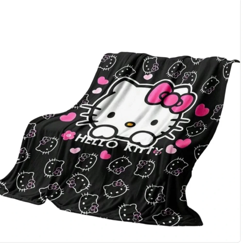 Hello Kitty Black and Pink Blanket